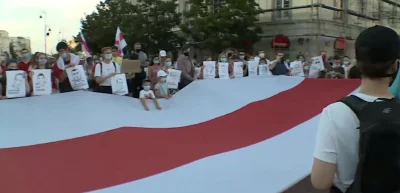 DoloremIpsum - Protest Białorusinów w Warszawie. Prawie wszyscy mają maseczki (✌ ﾟ ∀ ...