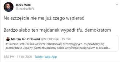 waro - Jacek Wilk dzielnie walczy na twitterze o tytuł dzbana miesiąca, ale chyba zgo...