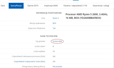maniek50005 - @Szopin: 
i ryzenie 5 2600

Ryzen 5 2600 to procesor AMD na podstawkę...