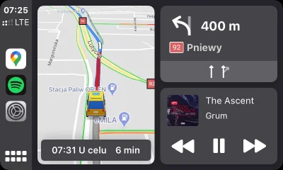 prawdziwek - #apple #carplay #iphone 
Dzisiejsza aktualizacja google maps daje wreszc...