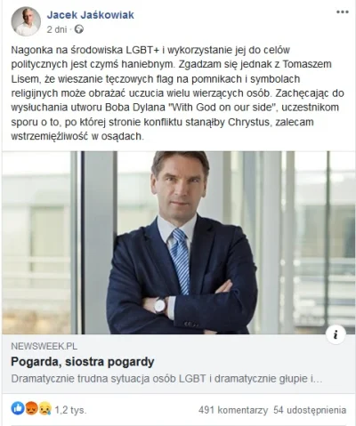 xaliemorph - Rzeczony wpis prezydenta Poznania, który rozsierdził przedstawicieli LGB...