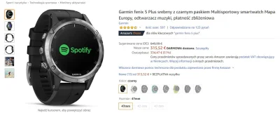 PurpleHaze - #bieganie #rower #garmin 

Garmin fenix 5 plus za 1470zl (335€) z niem...