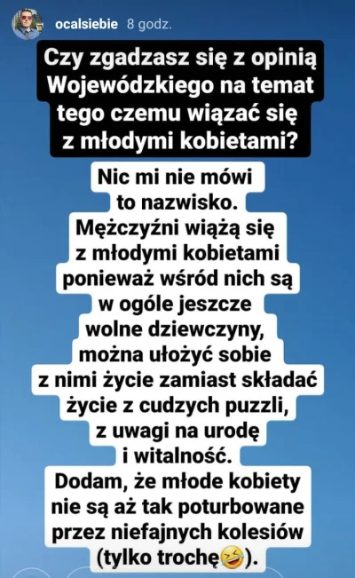 sylwester-stallone - Nie tylko hilkikomori żyją w piwnicy.
Nie to żebym lubił Wojewód...