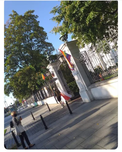 MartinoBlankuleto - Aktywista LGBT zdjął (ukradł) polskie flagi przed Ministerstwem S...