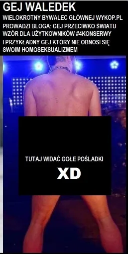 saakaszi - @RRRRR: Tutaj ten głos rozsądku gdy gej Waldek myśli że #4konserwy go nie ...