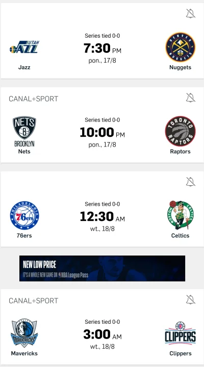 Narpiew - @boloney: z appki NBA na telefonie wynika, że będą dzisiaj dwa mecze na can...