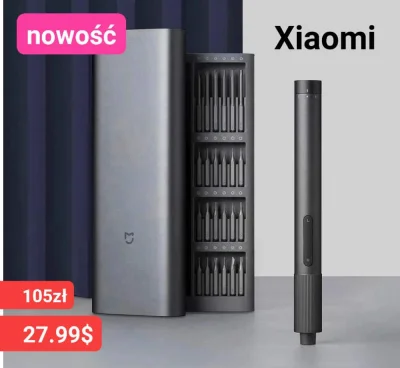 sebekss - Tylko 27,99$ (105zł) za elektryczny wkrętak precyzyjny Xiaomi z 24 bitami❗
...