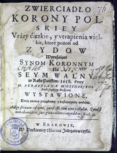 j.....y - #historia #starodruki #polska #zydzi 

20.08.1618 r. - Król Zygmunt III W...