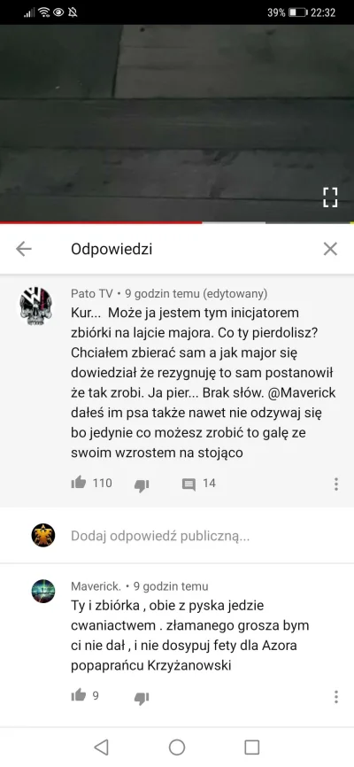 Seversky7 - Redaktorskie dymy PATO VS pedał Mave rick i sraadek. O dziwo szympans z k...