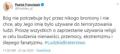 BielyVlk - Czy głos papieża wystarczy, by polscy katoliccy fundamentaliści przejrzeli...