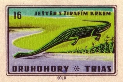 Borealny - Czeskie zapałki z lat 60. z ilustracjami dinozaurów. Wyglądałyby super jak...