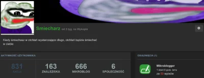 Smiecharz - Z okazji 666 aktywności na mirkoblogasku pragnę życzyć sobie super mocy, ...