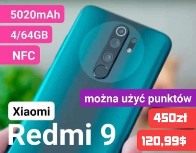 sebekss - Tylko 120.99$ (450zł) za XIAOMI Redmi 9 4/64GB z NFC❗
➡️ Najtańszy Xiaomi ...