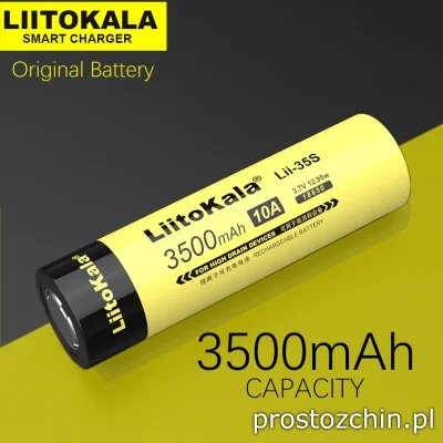 Prostozchin - >> Akumulator 18650 o pojemności ~3500 mAh << ~12 zł za ogniwo.

Duże...