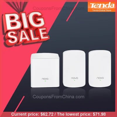 n____S - Tenda Nova MW5 AC1200 2.4Ghz/5Ghz Mesh Routers - Aliexpress 
Cena: $62.72 (...