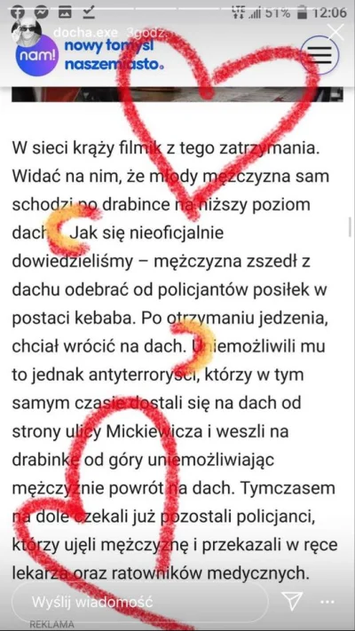 sebek_r - Wczoraj w Nowym Tomyślu gościu wszedł na dach budynku i groził, że się zabi...