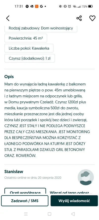 kisuarf - O kurka, ale ogłoszenie znalazłem przeglądając #olx XD ogólnie kawalerka kt...