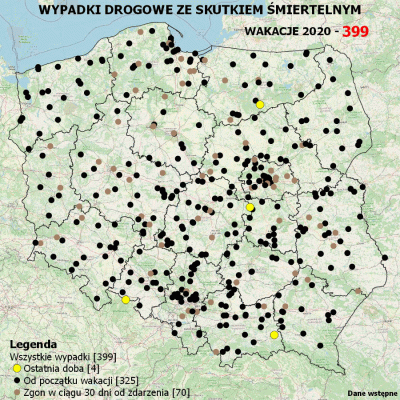 Birbirgo13 - MAPA WYPADKÓW DROGOWYCH ZE 
SKUTKIEM ŚMIERTELNYM - WAKACJE 2020

Mi...