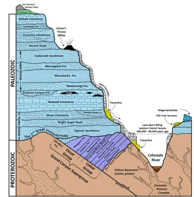 wypok_user - Przekrój przez kanion Kolorado
#geologia #geologiaboners #ciekawostki #...