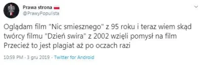 s.....s - @szunis A do tego, jeszcze "znafca" kina - znaczy krytyk, tfu wróć kretyn.