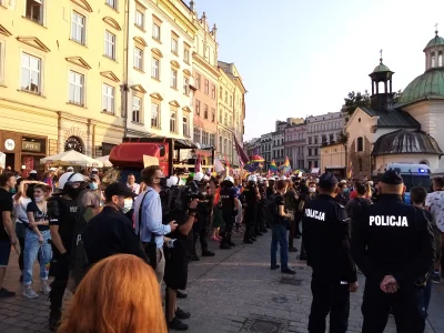 Jegwan - W celu obrony tęczowych policja uzbrojona jest w miotacze gazu, lrad, pałki,...