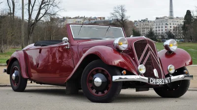 francuskie - Citroen Traction 11B cabrio 
cena takiego samochodu dzisiaj sięga milio...