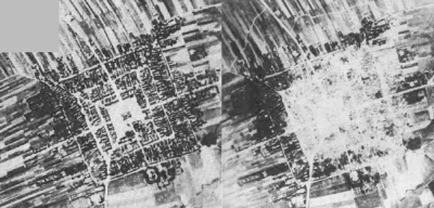 wjtk123 - Miasto Frampol (dzisiejsze woj. Lubelskie), przed i po bombardowaniu przez ...