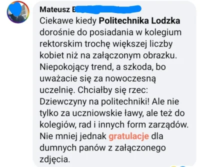 russian_bear - Na tej polibudzie to ciemnogród, że w kolegium sami faceci. Nie to co ...