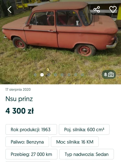 pogop - Ciekawa Internetowa Oferta Taniego Auta #ciota

NSU Prinz 1963 r. 4300 zł

ht...