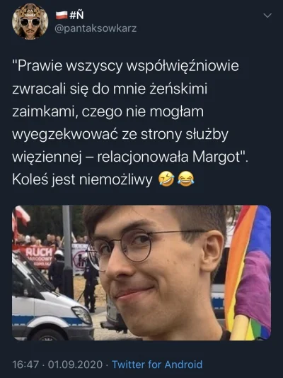 s.....a - On chyba nie wie na kogo, w więźniach, mówi się po żeńsku :D 
#4konserwy