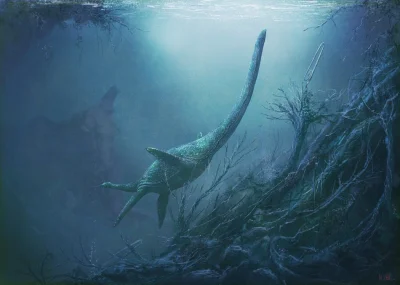 AGS__K - #zwierzaczki #paleoart #paleontologia #art #zwierzeta #lochness #dbstuff