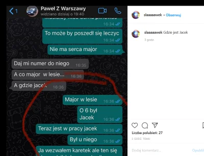 William2290 - zauważyłem, że rudy skasował to z swojego insta, a wrzucał to wczoraj. ...