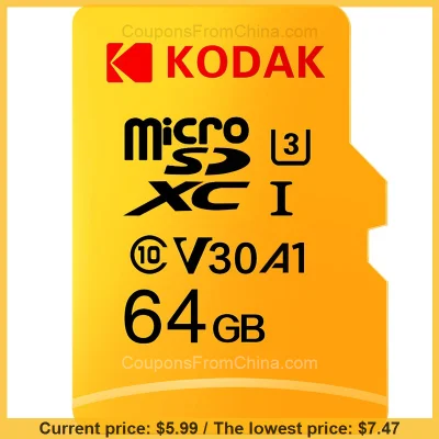 n____S - Kodak U3 A1 V30 64GB MicroSD Card - Aliexpress 
Cena: $5.99 (22,50 zł) / Na...