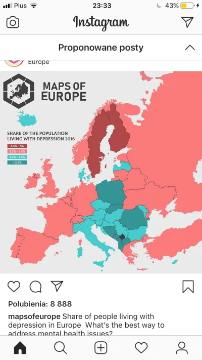 Mancat - Ciekawa mapka pokazująca liczba ludzi „żyjących z depresją”, Szwecja i Finla...