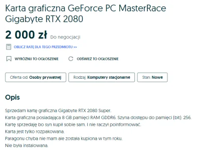 dracul - XDD
#nvidia #pcmasterrace #kartygraficzne #komputery #heheszki #olx