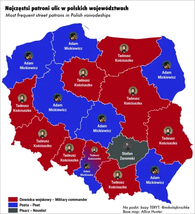 buntpl - Najczęstsi patroni ulic w polskich województwach
#mapporn #mapy #ciekawostk...