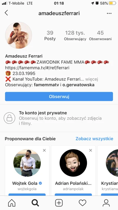 hydrolapa - I cyk na prywatny instagram :D jednak skłamał 
#famemma