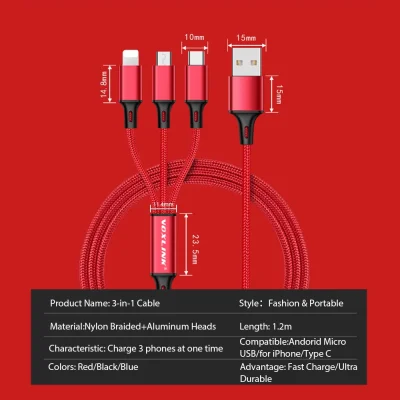 duxrm - VOXLINK 3 in 1 USB Cable 1,2m
Kupon sprzedawcy 1/2$
Cena: 2,26$
Link ---> ...