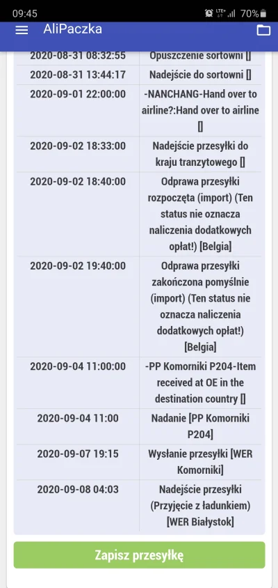 feber - Jaka jest szansa, że ta stronka źle pokazuje miejscowość w której jest paczka...