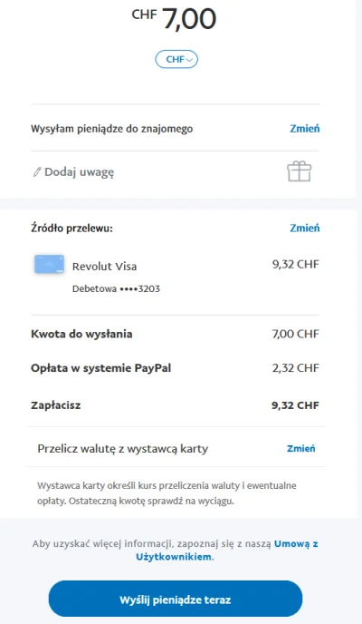 r.....g - Mirki! Wiecie może jak uniknąć tej dodatkowej opłaty w PayPal? Mam podpiętą...