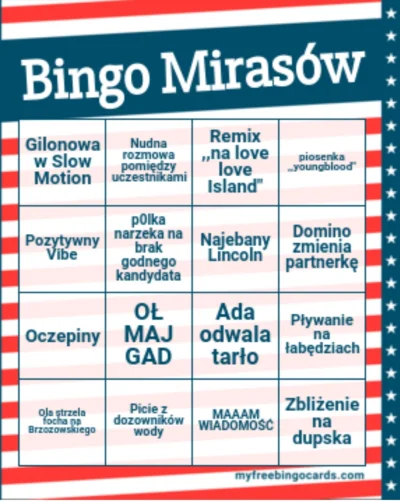 Pietrek96 - HAAALO MAM WIADOMOŚĆ !!! Przygotowałem plansze do bingo,projekt robiony n...