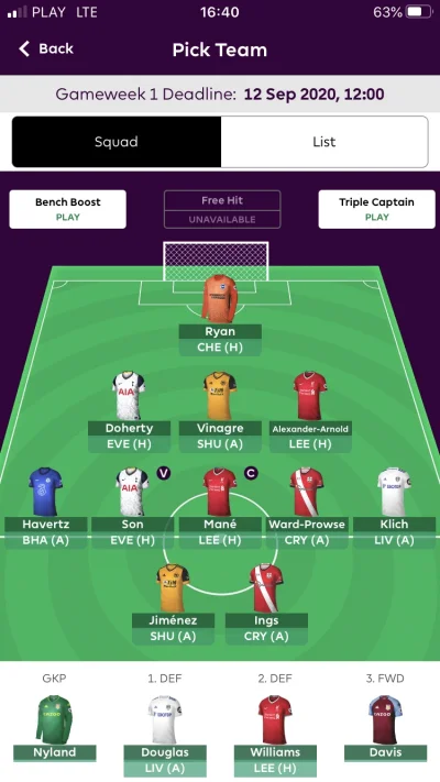 maxym1990 - Skład dokładne oceny, co ewentualnie do zmiany? #fpl