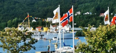 PMV_Norway - #norwegia #ciekawostki #statki dziś Flekkefjord odwiedził książę Haakon....