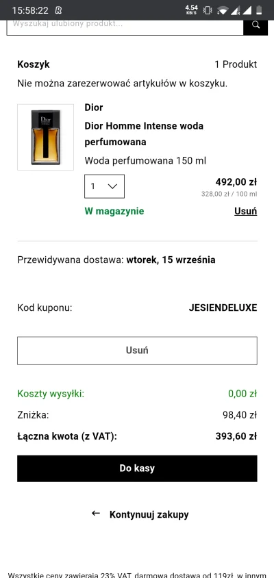 Volan - DIOR Homme Intense 150ml za 393,60zł w sklepie flacconi.pl z kodem rabatowym ...
