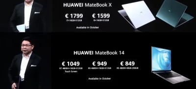 milo77 - W październiku do Europy wchodzą nowe laptopy od Huawei - Matebook X i Mateb...