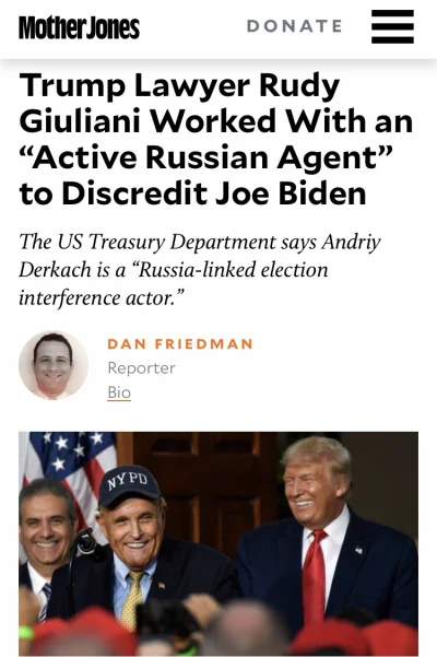 X.....k - Przyjaciel i prawnik Trumpa Rudy Giuliani atakując Bidena współpracował z r...
