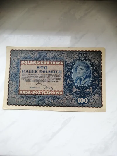 Kenpaczi - Codzienny stary banknot - 100 Marek Polskich, 1919 rok
#banknoty #stareba...