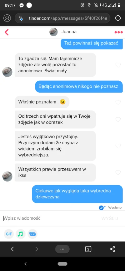 marcin-kolecki - Przez przypadek dałem lajka lasce bez zdj 
#tinder