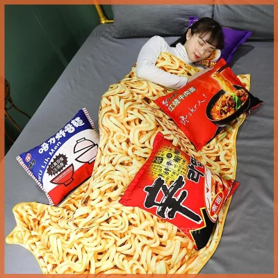 n____S - Instant Noodles Plush Pillow with Blanket - Aliexpress 
Cena: $15.33 (57,37...