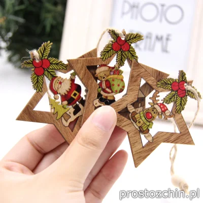 Prostozchin - >> 4 drewniane ozdoby Świąteczne 4 sztuki ~6 zł.

Zamów już dziś by d...